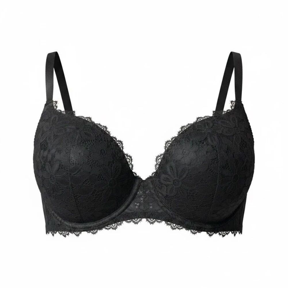 black aerie lace bra with back clasp - 36DD